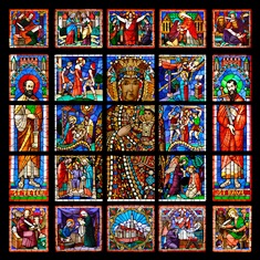 OUR LADY OF CZESTOCHOWA STAINED GLASS WINDOW 3